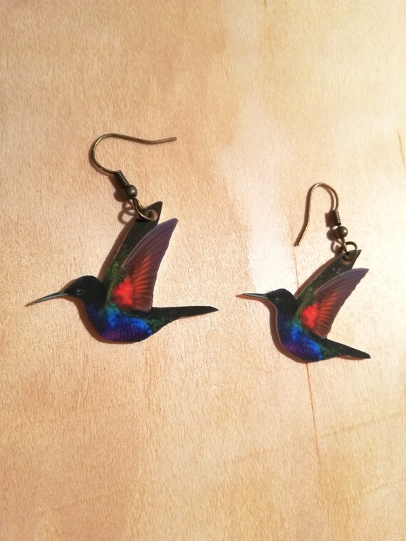 Humbris Hummingbird Earrings Earrings Etsy Australia