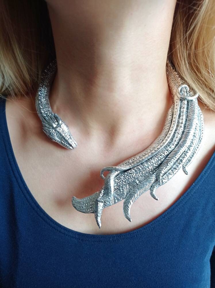 Dragon wrap around necklace best sale
