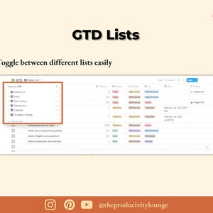 Getting Things Done Notion Template – GTD Productivity System | Notion ...
