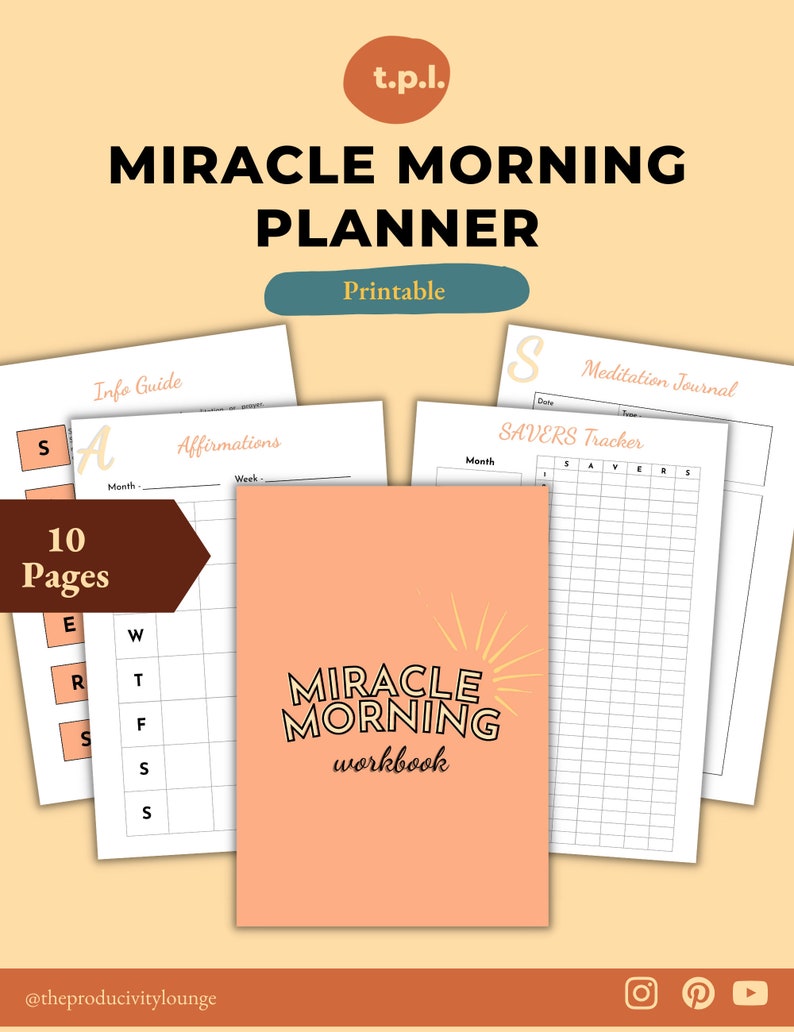 The Miracle Morning Routine Printable Miracle morning | Etsy