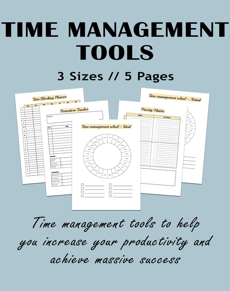 Year manage printable, Period handle printable, Precedence matrix , Pomodoro Planner, Period log, Year block planner, efficiency wheel picture relating to Time Management Printable named Year handle printable, Season handle printable, Precedence matrix , Pomodoro Planner, Season log, Year block planner, efficiency wheel