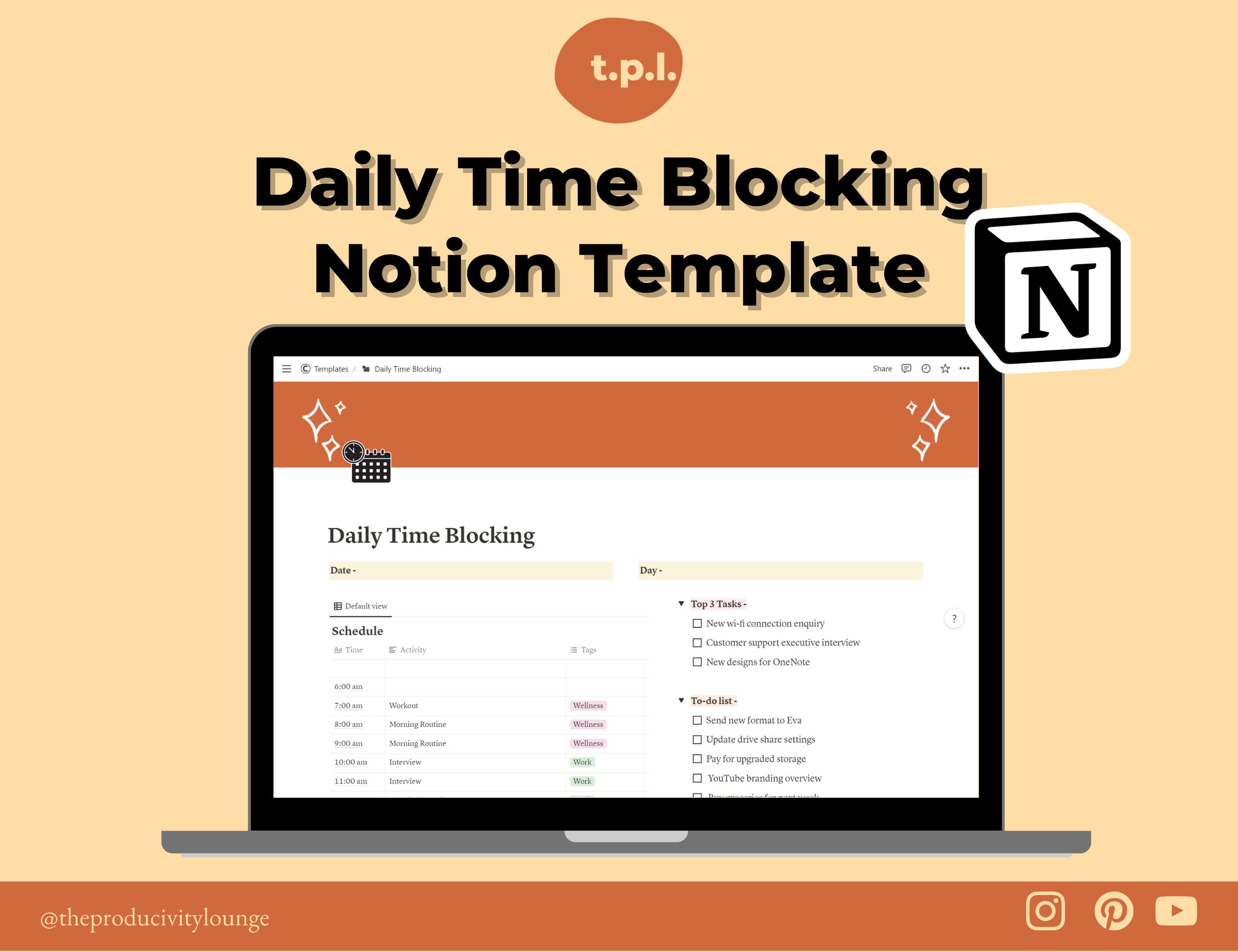 Daily Time Blocking Notion Template Aesthetic Notion Etsy UK Daily Time Blocking Notion Template Aesthetic Notion Etsy UK