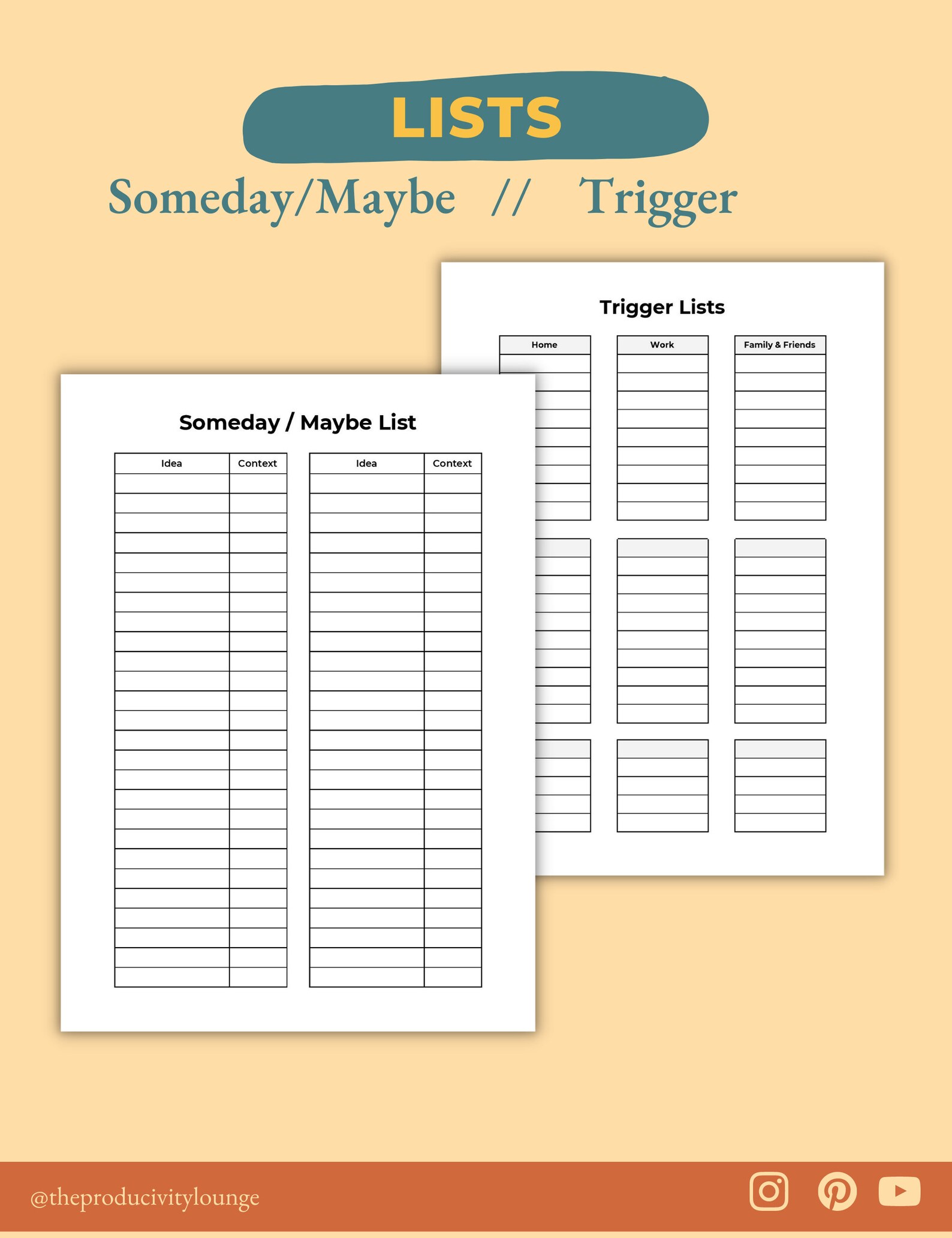Getting Things Done GTD Planner GTD Printable Planner Gtd Etsy Canada