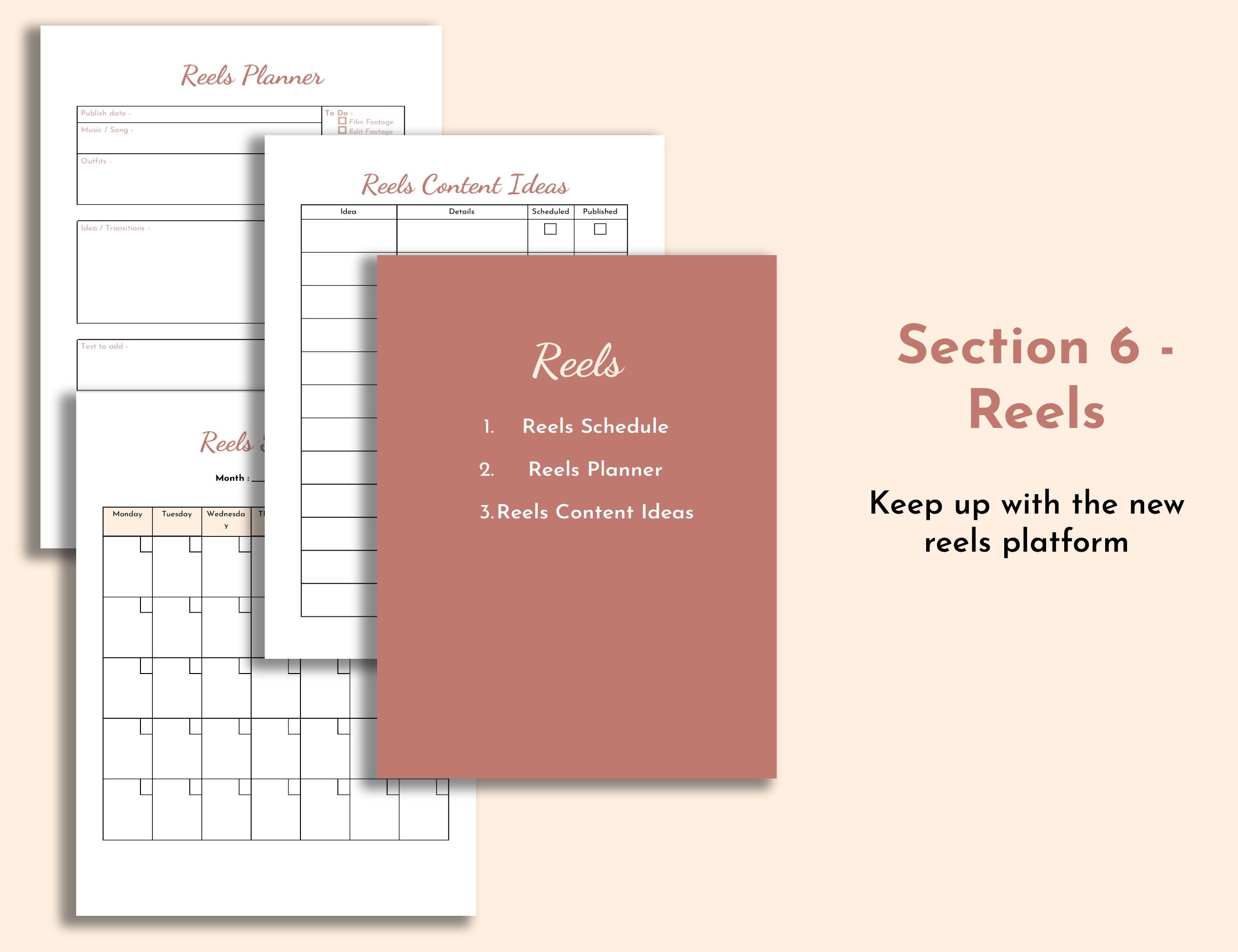 Instagram Planner Printable Instagram Planner Instagram | Etsy