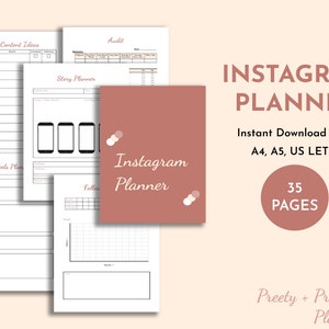 Instagram Planner Printable Instagram Planner Instagram | Etsy