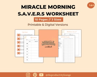 Miracle Morning Habit Tracker, Life Savers, Morning Routine Planner ...