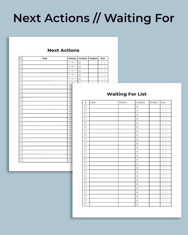 getting-things-done-gtd-printable-planner-editable-pdf-gtd-etsy