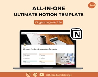 Notion Life Planner Template – All-in-One Aesthetic Notion Dashboard | Digital Life Organiser Instant Download