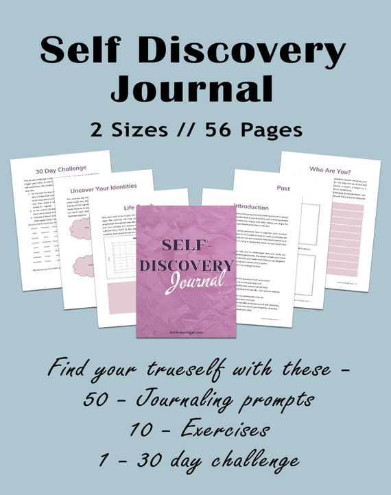 Self Discovery Journal and worksheets Self Discovery | Etsy
