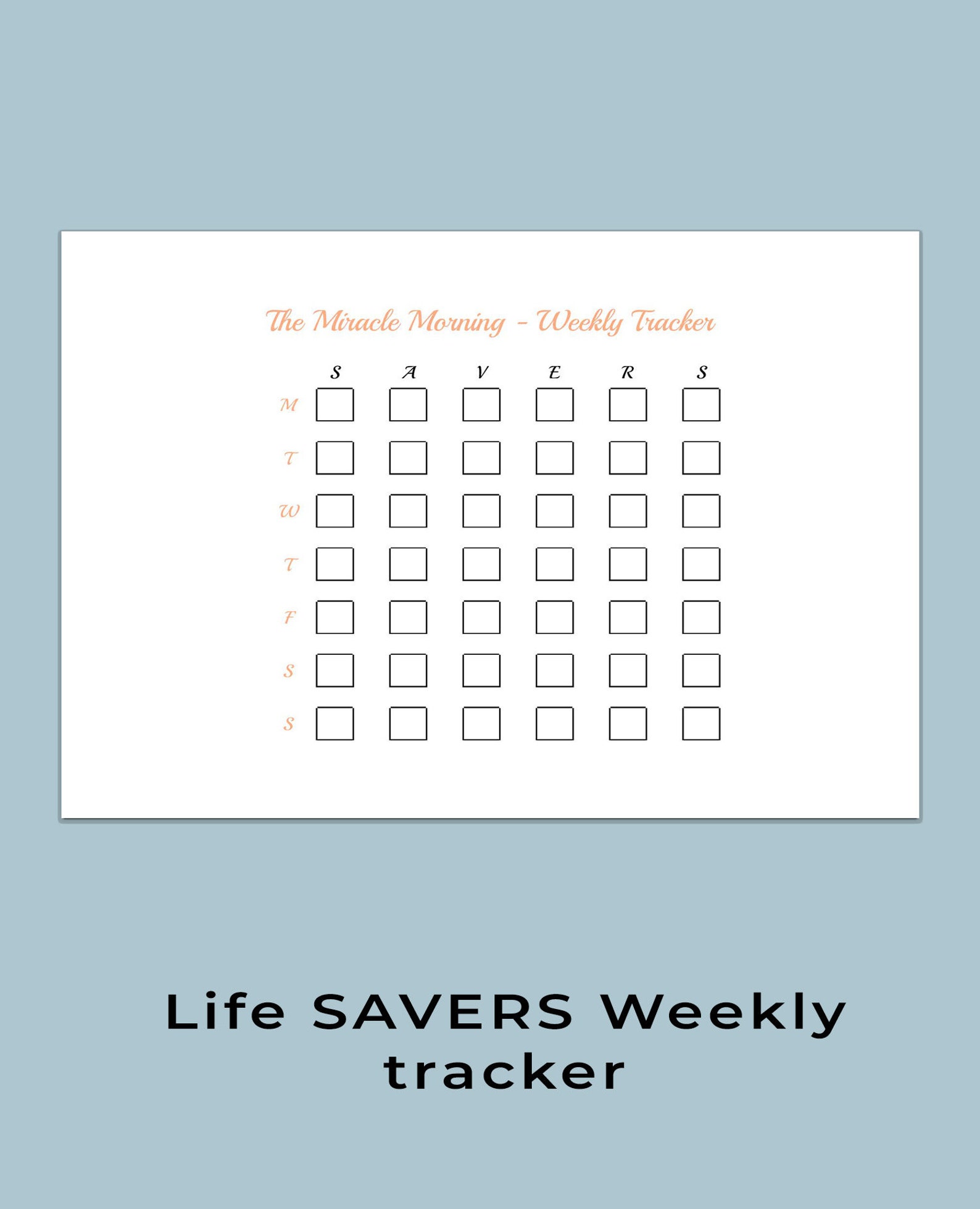 The Miracle Morning Routine Printable Miracle morning | Etsy