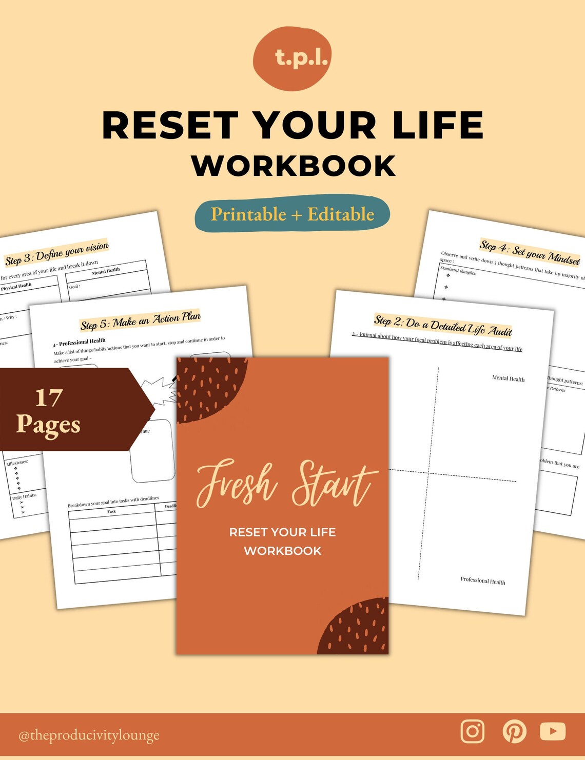 Life Reset Planner Get Your Life Together Printable Etsy Life Reset Planner Get Your Life Together Printable Etsy