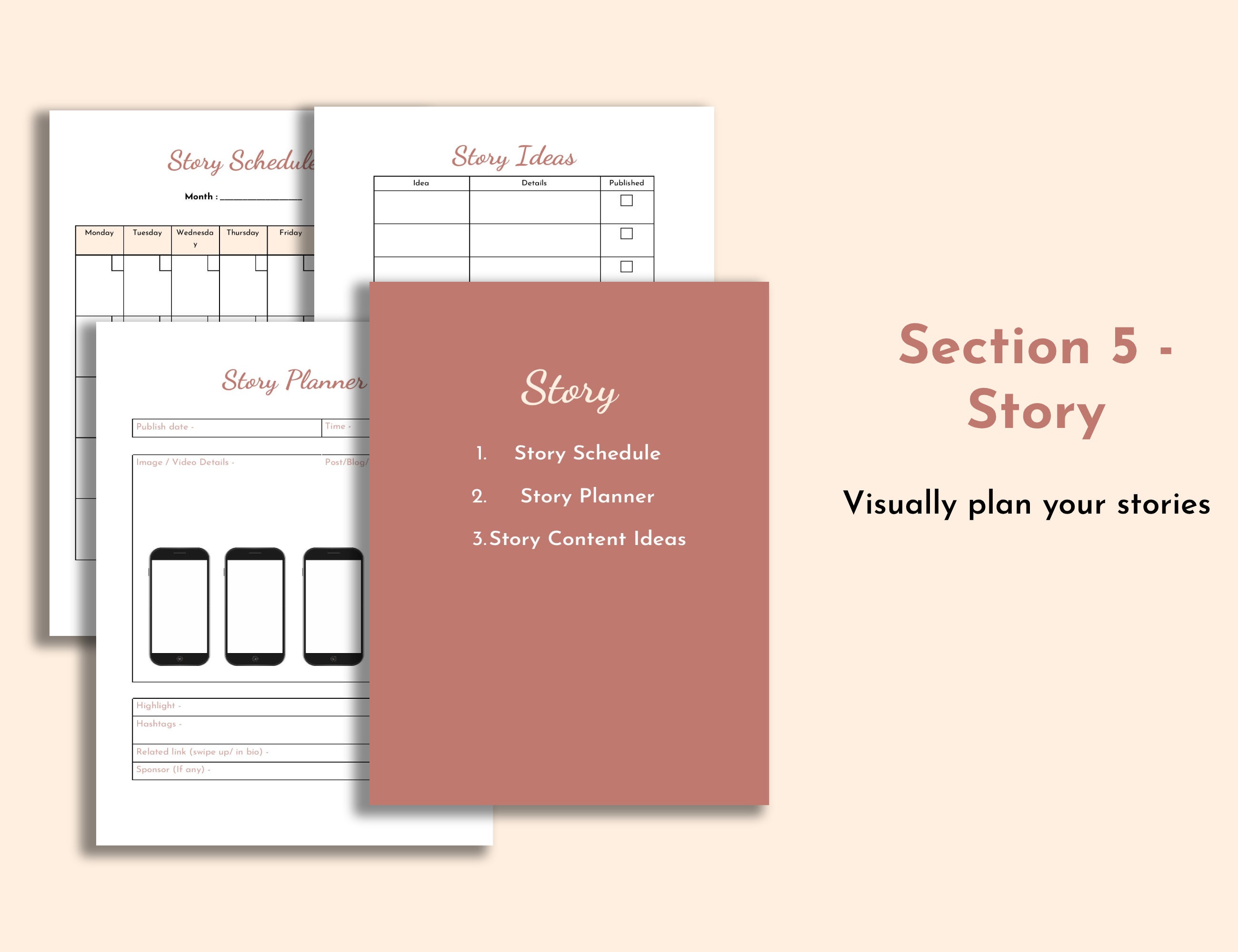 Instagram Planner Printable Instagram Planner Instagram | Etsy