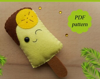 PDF pattern for women PDF felt pattern Felted Ice Cream toy