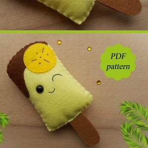 PDF pattern for women PDF felt pattern Felted Ice Cream toy