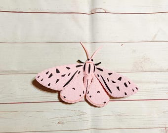 Polilla tigre Arge realista de fieltro Figura de polilla Arge de fieltro Mariposa de fieltro Apantesis arge Aprendizaje de insectos Colección de insectos