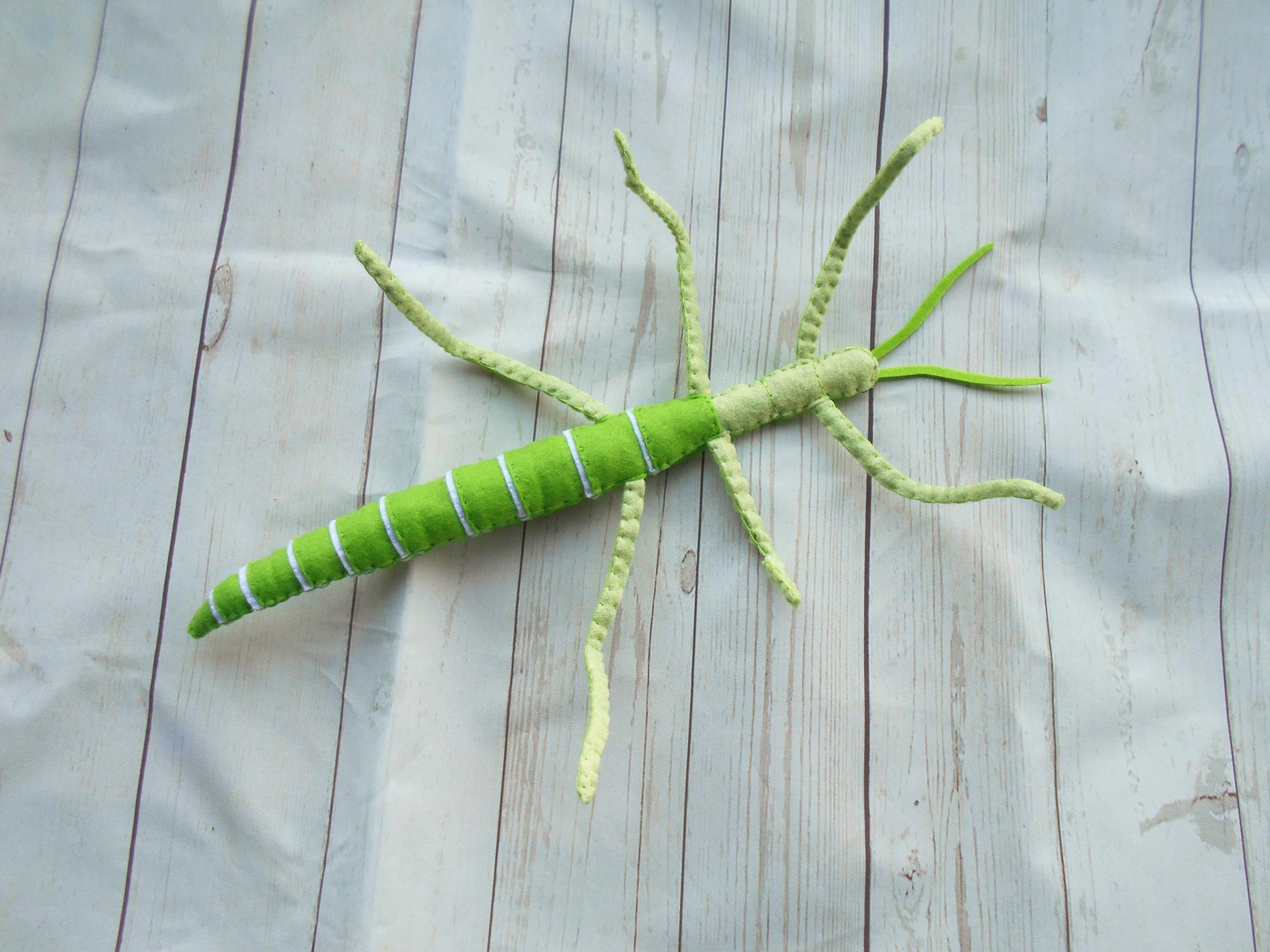 Stick Insect Present Realistic GIANT Stick Insect From Felt Green Goliath Stick Insect ...