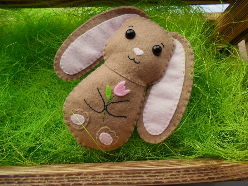 PDF Pattern Easter Bunny PDF Felt Pattern Easter Bunny Ornament Kids ...