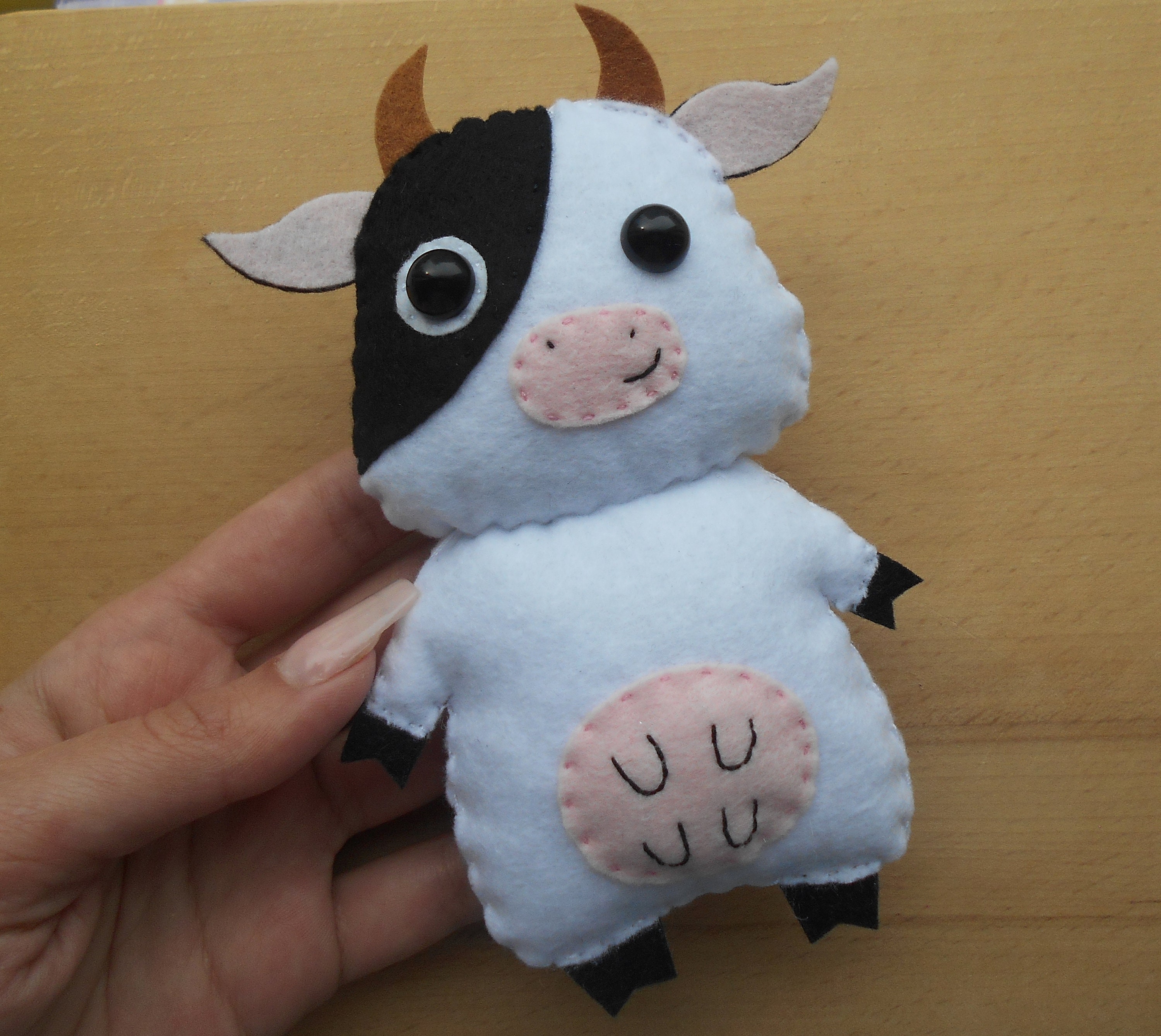 Farm Animals PDF Pattern Cow PDF Pattern Felted Cow Felt Cow Etsy