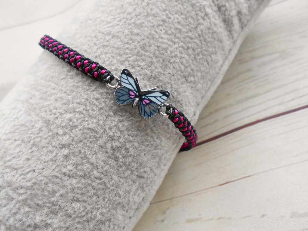 KAPSING Bracciali Dell'amicizia A Farfalla – Confezione Da 2 – Regolabili, Bianco E Nero – Regalo Per Migliore Amica, Ragazze, Donne