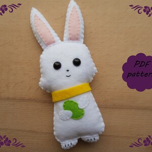 Bunny pattern PDF felt pattern Easter pattern