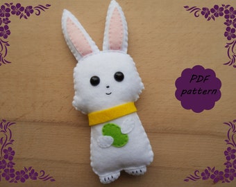 Bunny pattern PDF felt pattern Easter pattern