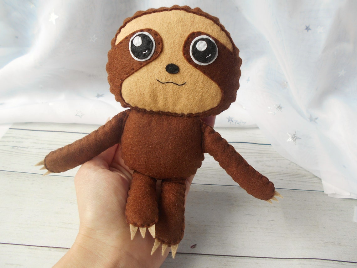 Sloth Toy Cute Sloth PDF Pattern Felted Sloth Felt Sloth Learn Etsy