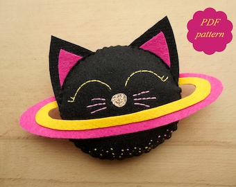 PDF pattern for women felt PDF patter PDF sewing pattern step by step pattern cat toy felted cat felt cat felted planet felt planet