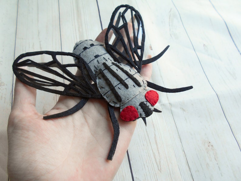 Felt Fly Realistic Felted Bugs Realistic House Fly Felted Fly Felt House Fly ...