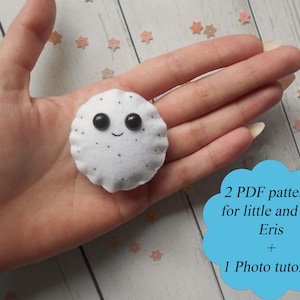 Dwarf planet PDF pattern Planet pattern Dwarf planet pattern Eris psttern PDF felt pattern PDF planet pattern Felted planet Felt planet