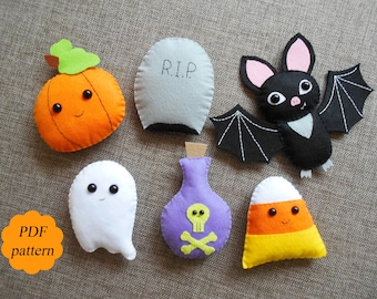 PDF felt pattern halloween PDF pattern halloween PDF halloween decor Halloween decoration Halloween ornament