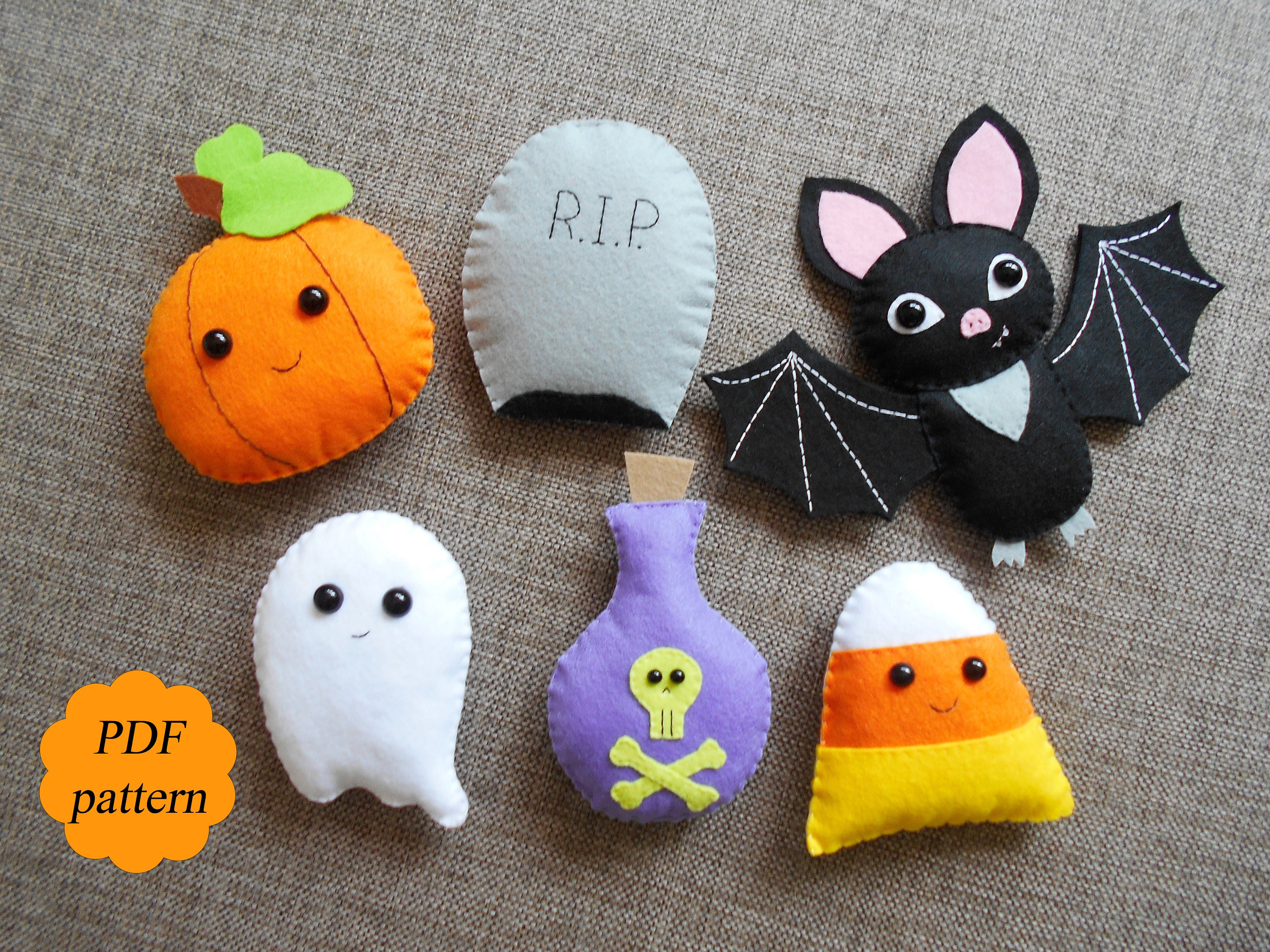 PDF Felt Pattern Halloween PDF Pattern Halloween PDF Halloween Decor ...