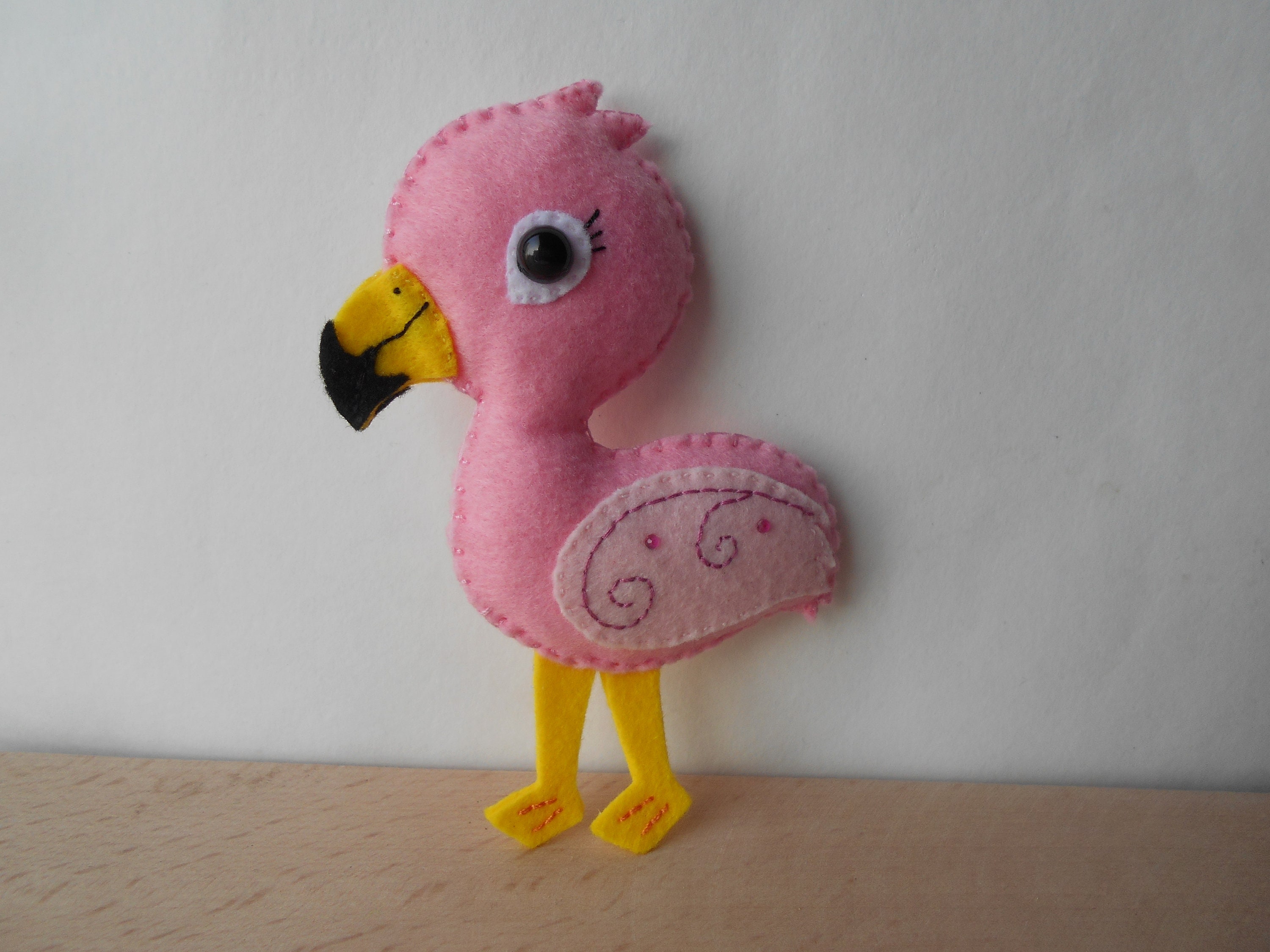Felted Flamingo Tropical Bird Toy Felted Animals Plush Etsy