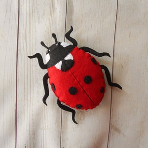 Ladybug realistic figures Ladybug figure Felt ladybug Felted ladybug Felt bug Felted bug Realistic ladybug beetle Entomogist gift Learn bugs