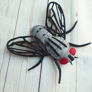 Felt Fly Realistic Felted Bugs Realistic House Fly Felted Fly Felt House Fly ...
