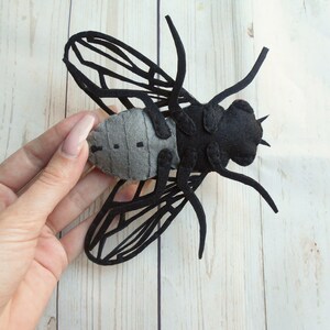 Felt Fly Realistic Felted Bugs Realistic House Fly Felted Fly Felt House Fly ...