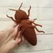 Realistic Fire Beetle Pyrophorus Plush Fire Beetle Bright Fire Insect ...