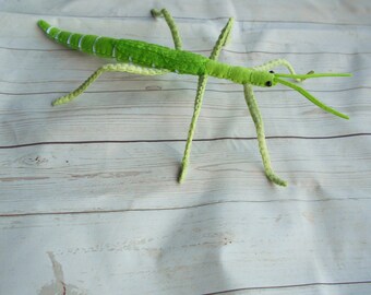 Realistic GIANT Stick Insect From Felt Green Goliath Stick Insect