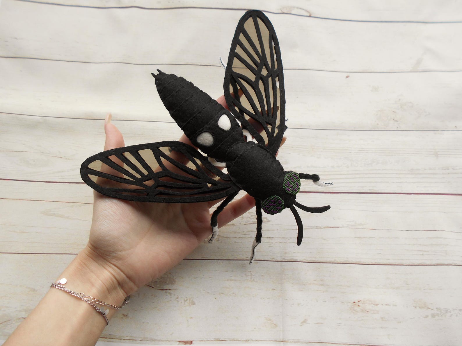 Felt Fly Realistic Black Soldier Fly Black Fly From Felt Realistic Black Fly ...