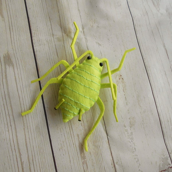 Cute Realistic Felt Aphid Felted aphid figure Young Naturalist Gift Kids Learning Beetles Outdoor education Kids learn insects