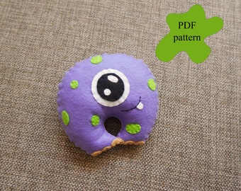 PDF sewing pattern PDF felt pattern for women PDF pattern monster Funny monster Plush monster Felt monster Felted monster Felted game