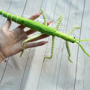 Realistic GIANT Stick Insect From Felt Green Goliath Stick Insect ...