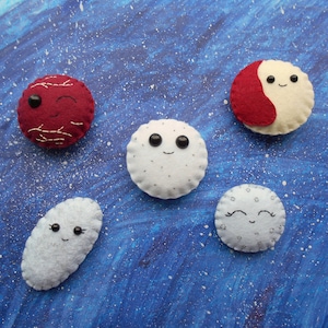 Dwarf planets Felt planet Felted planet Felt Solar System Educational toys Kids educational toy Planet collection Planets toy Learn planet