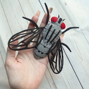 Felt Fly Realistic Felted Bugs Realistic House Fly Felted Fly Felt House Fly ...