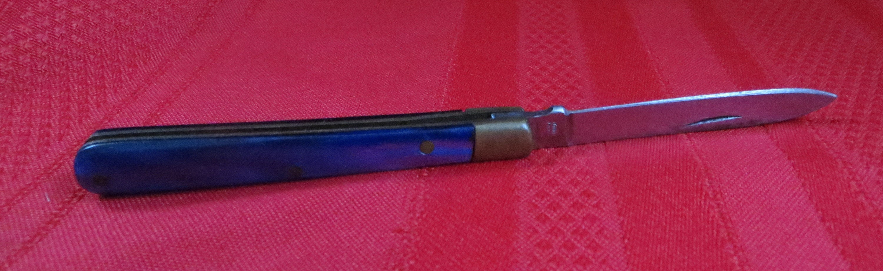 Pakistan Pocket Folding Jack Knife Blue Handle Marble Vintage Etsy