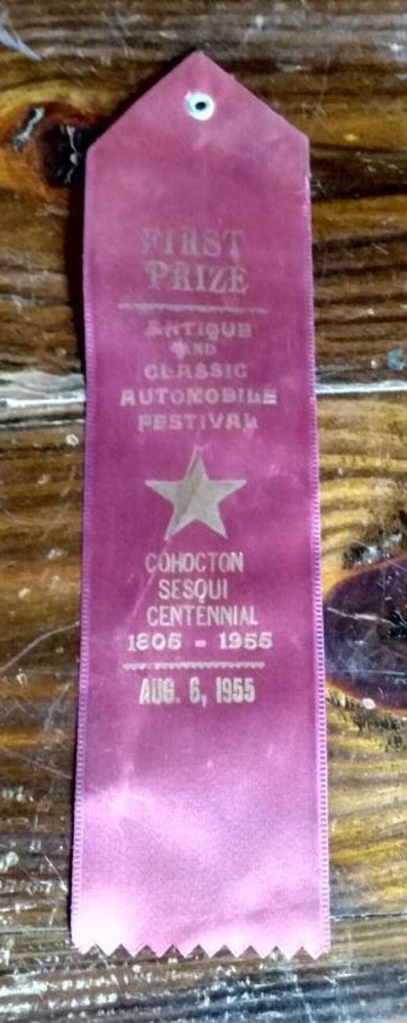 Vintage 1955 First Prize Ribbon Classic Automobile Festival - Etsy