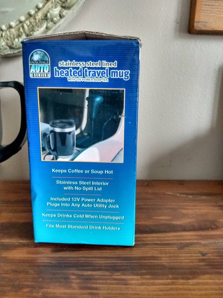 Stainless Steel Travel Mug With 12 Volt Power Adapter Innovage Auto Series  - Etsy