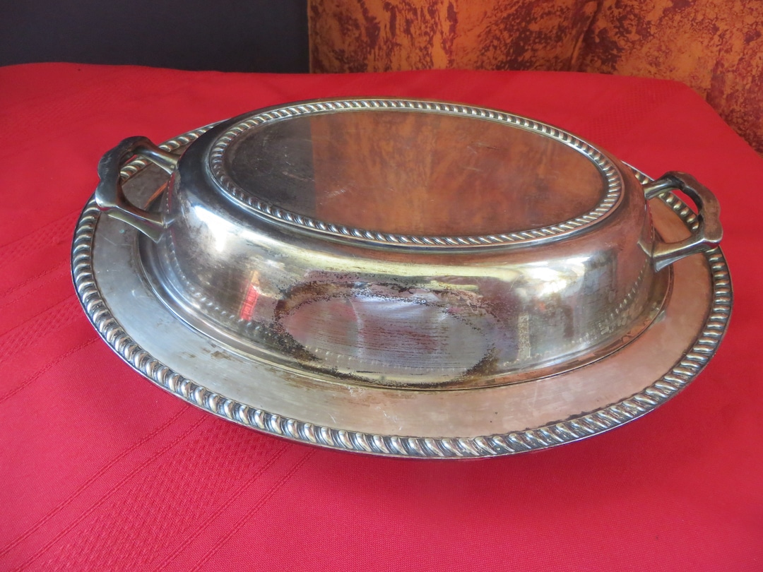 Art S Co S P C 146 Vintage Silver Plate Serving Dish With Lid Gravy