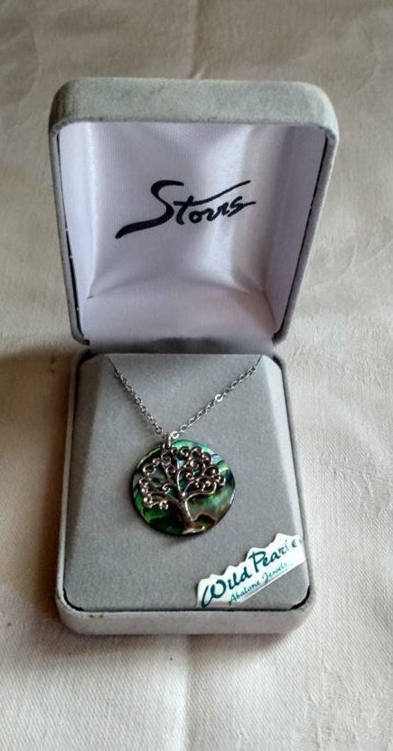 Storrs Tree of Life Wild Pearle Abalone Jewelry Ne