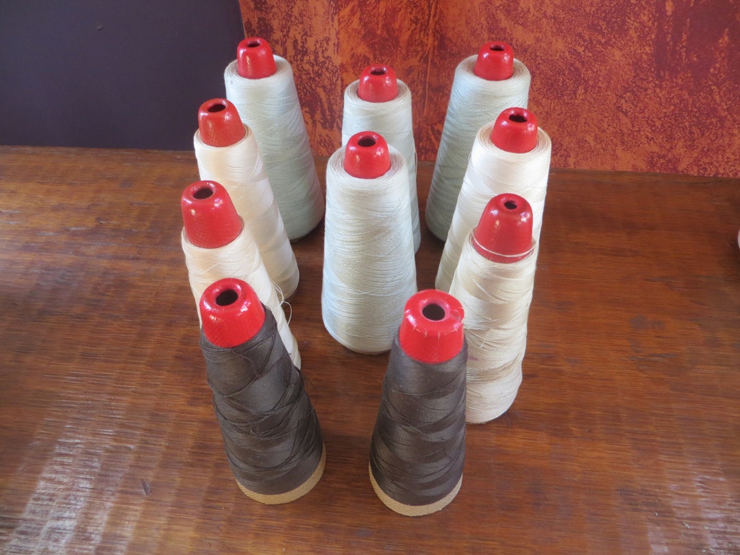 10 Vintage Sewing Thread Cone Shaped Spools Bingo Mercerized United Thread Mills Etsy