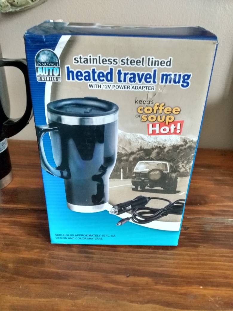 Stainless Steel Travel Mug With 12 Volt Power Adapter Innovage Auto Series  - Etsy